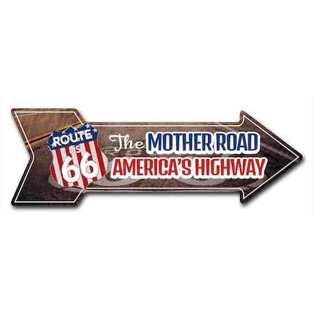 The Mother Road Arrow Decal Funny Home Decor 30in Wide